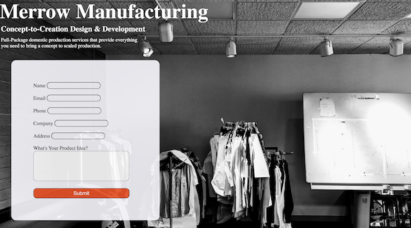 screenshot image of Merrow Design Service project